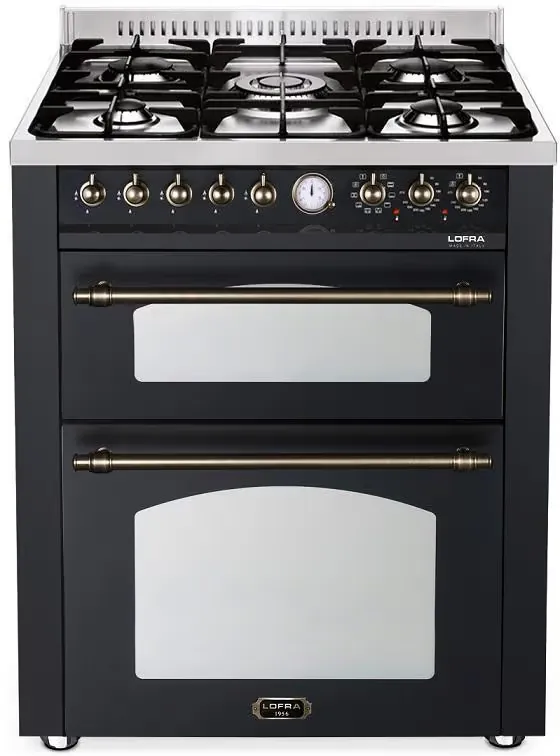 Lofra Komfyr - Dolce Vita 70 cm (2 ovner) (Svart/Bronse) Gass