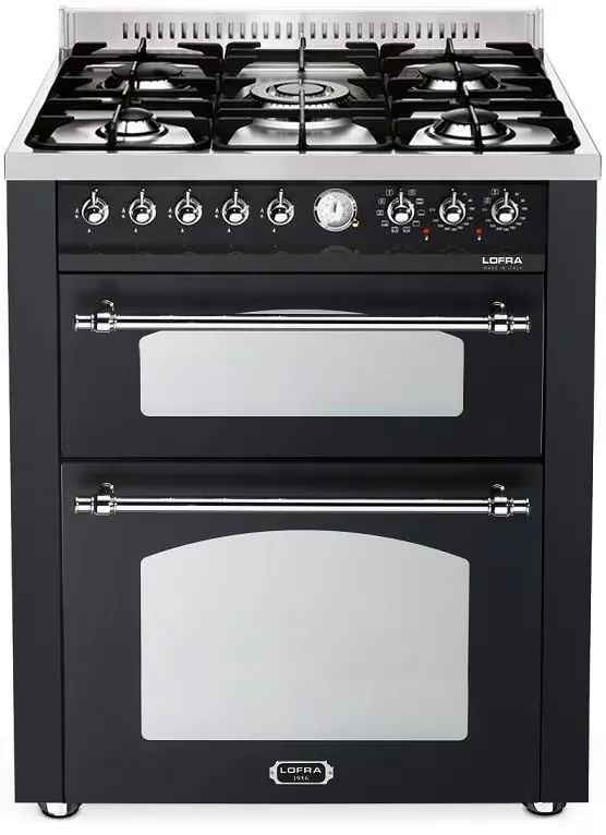 Lofra Komfyr - Dolce Vita 70 cm (2 ovner) (Svart/Krom) Gass